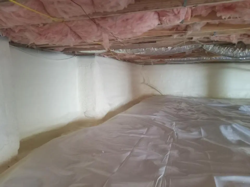 Crawl space encapsulation with closed-cell spray foam for Roof Waterproofing in Belle Plaine